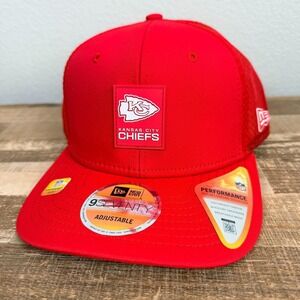 New Era 39thirty Kansas City Chiefs Sideline Hat Snapback NFL Red Adjustable $50